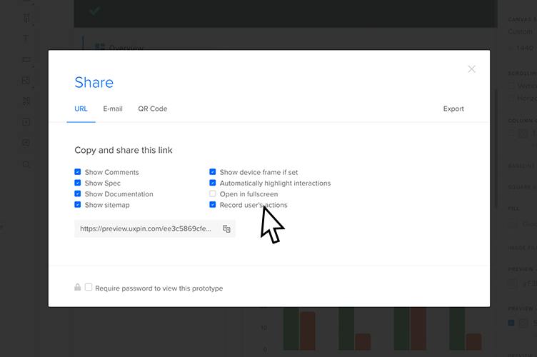 UXPin dashboard