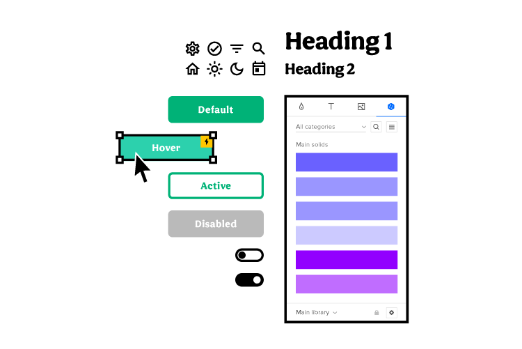 uxpin design system components states icons 1